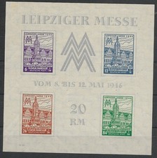 SBZ West - Sachsen MiNr Block 5 ya postfrisch ** gepr&uuml;ft Str&ouml;h