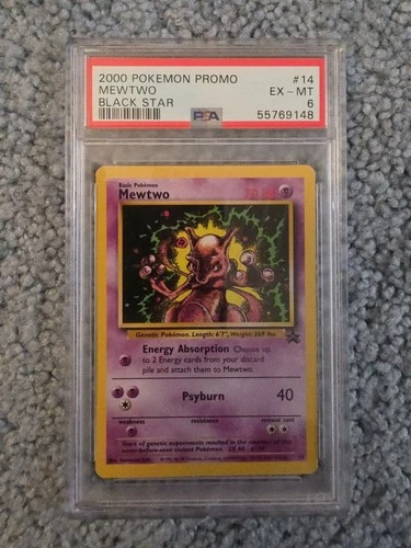 2000 POKEMON PROMO BLACK STAR #14 MEWTWO PSA 6