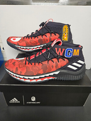 Adidas Dame4 A Bathing Ape Camo Bape EU 46  US 11,5  AP9976