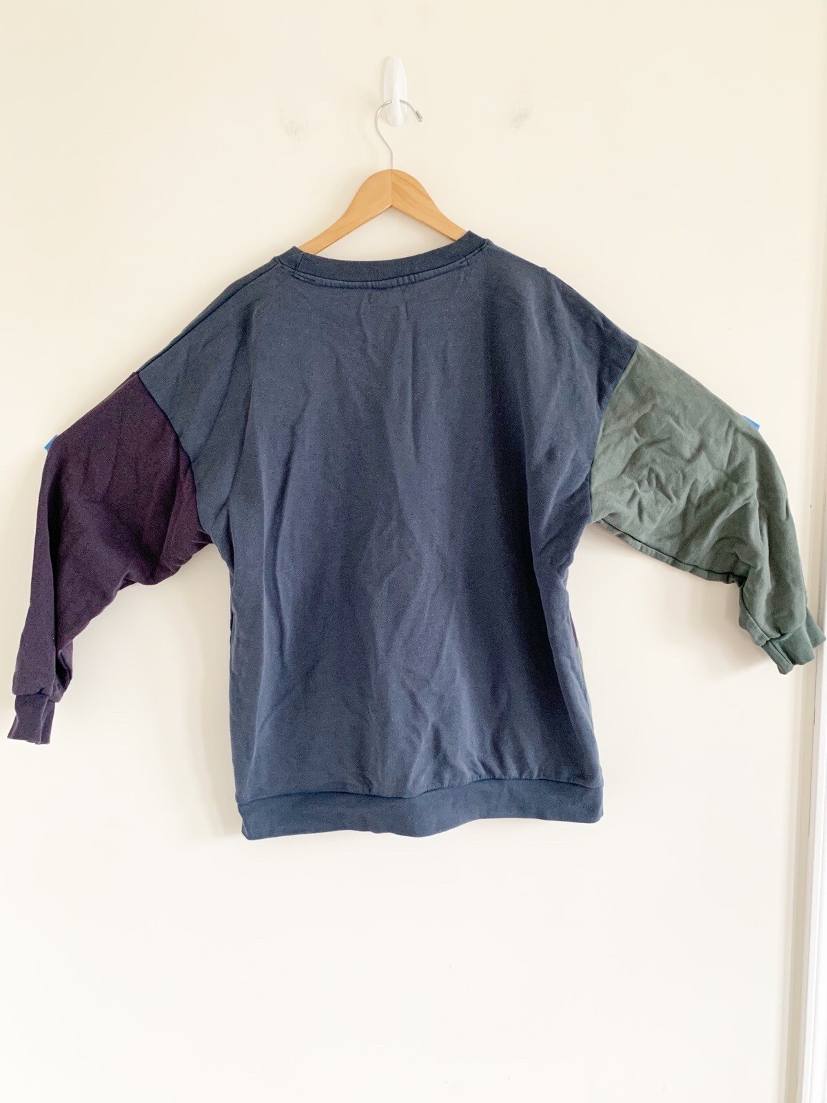 UO NYC Mixed College Color Block Multicolor Crewneck Medium (read) image 5