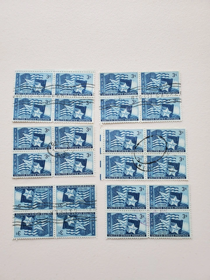Scott 938 Texas Statehood 1945 3c US Plate Blocks 80 Unused Stamps +224 more - Image 3 of 4