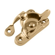 Dale Pattern Fitch Sash Locking Window Fastener - Polished Brass
