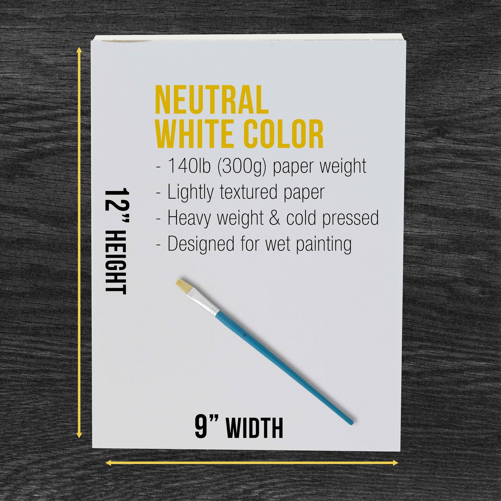 9" x 12" Watercolor Painting Paper Pads, 2 Pads, 12 Sheets Each, 140lb