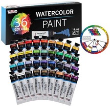 U.S. Art Supply 36 Color Watercolor Paint Set   Professional Watercolor Pa