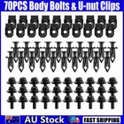 <!--F#f_0-->70PCS Body Bolts & U-nut Clips - M6 Engine Under Cover Splash Shield Guard<!--F/-->