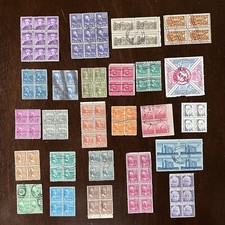 US BLOCKS STAMPS 25 DIFFERENT LOT, SOME PRESIDENTIAL SERIES #5