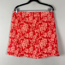 RIPSKIRT Orange Floral Beach Coverup Wrap Skirt Size Large