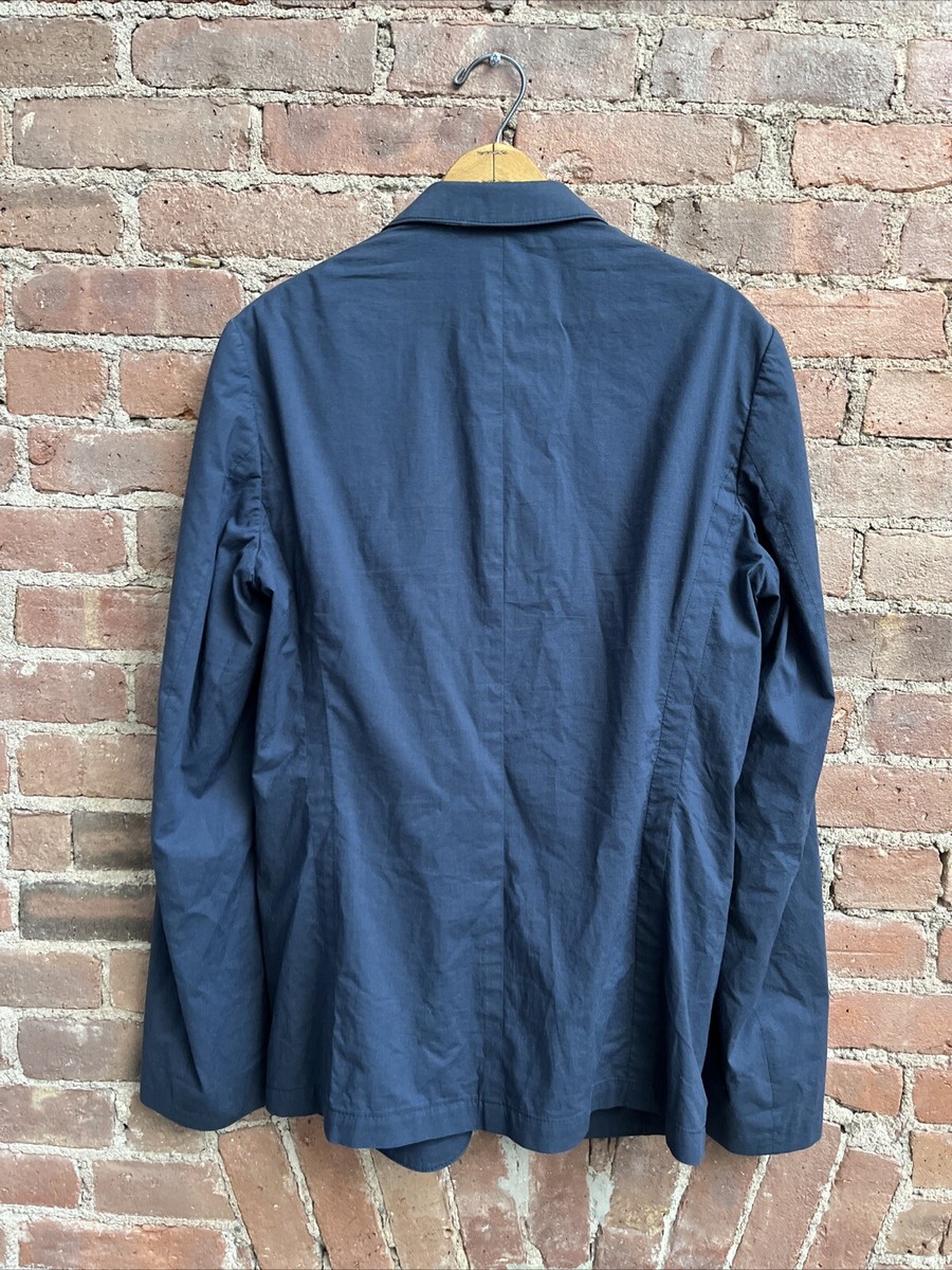 Dries Van Noten Men's Unstructured Jacket, Sz 50, Navy Blue Cotton