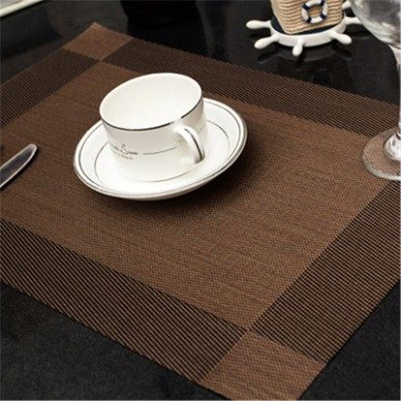 4 X Place Mat Coaster PVC Pads Rectangle Vintage Washable Eco-friendly Odourless