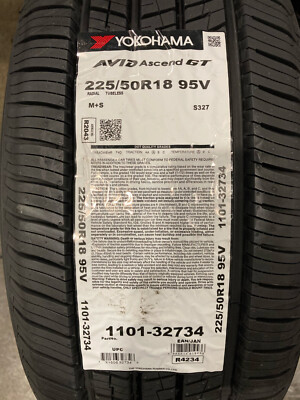 4 New 225 50 18 Yokohama Avid Ascend GT Tires | eBay