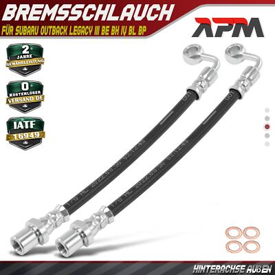 2x Bremsschlauch Hinten L oder R Außen für Subaru Outback Legacy 3 BE BH 4 BL BP
