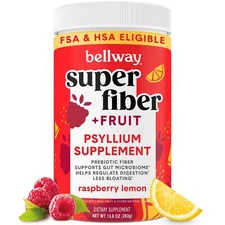 Bellway Super Fiber Powder + Fruit Sugar Free Organic Psyllium Husk Powder Fi...