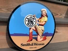 Smith & Wesson  Gun Revolver Ammo Rifle Vintage Style Heavy Steel Metal  Sign