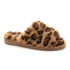 Corky's Footwear Spoon Leopard Faux Fur Slipper