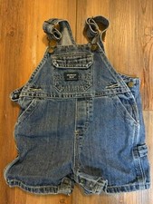 vintage OshKosh B  Gosh 6-9 Months Overalls Shorts Vestbak Denim