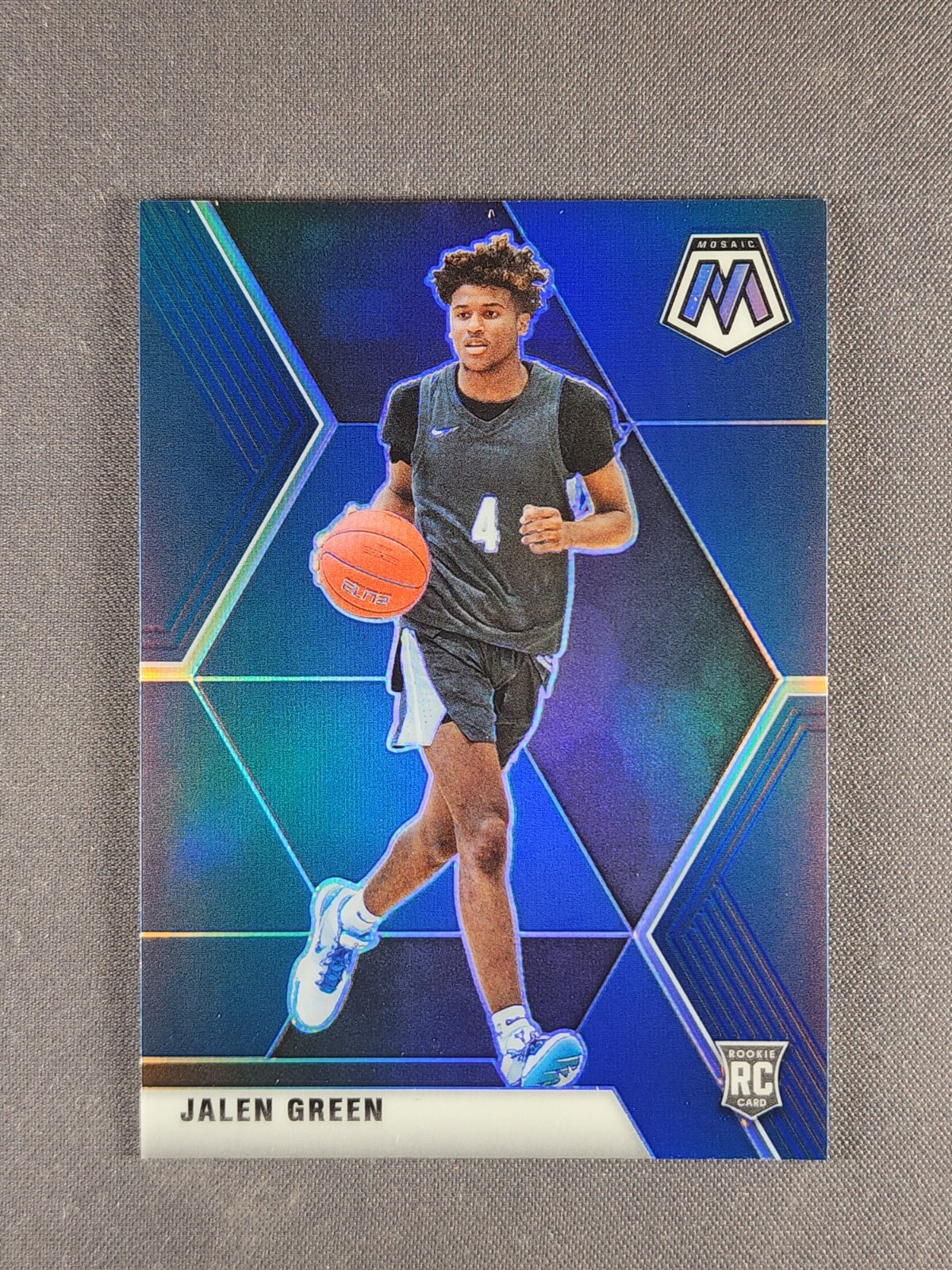 2021-22 Panini Chronicles Mosaic Draft Picks #254 Jalen Green /99 Blue Prizm RC