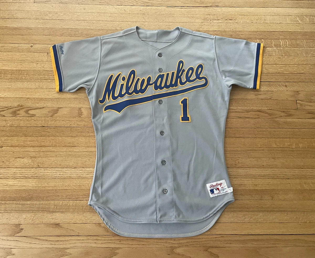 Milwaukee Brewers Vintage 1990 Team Issue Fred Stanley Rawlings Jersey 42 Mens M