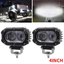 Pair Spot 4" LED Work Light Bar Spot Pods Fog Offroad Fit Jeep Truck Boat Crane