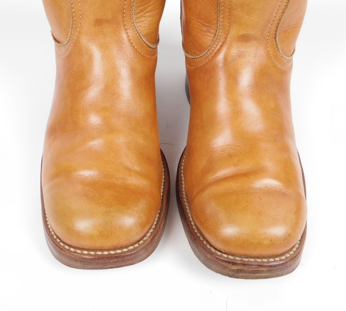 Vintage 1970s Frye Leather Knee High Banana Campus Boots Mens 8.5 