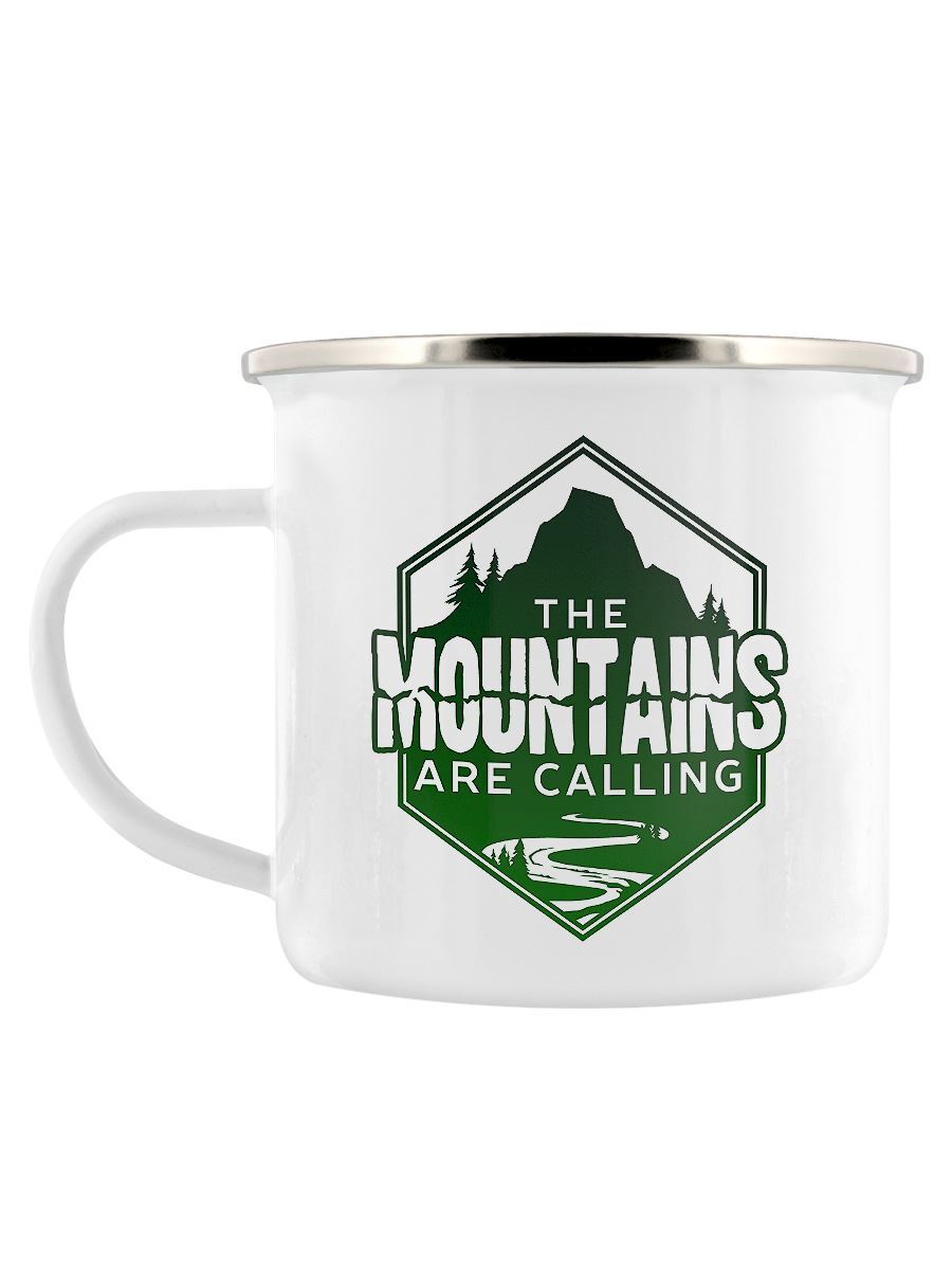 The Mountains Are Calling Enamel Mug