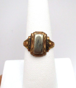 1955 10K Yellow & White Gold School Ring Size 7 [R199]
