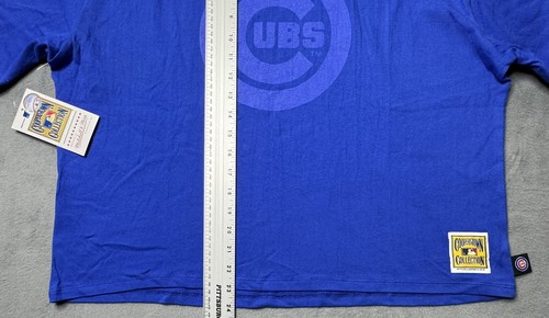 NEW Mitchell & Ness MLB Chicago Cubs Women's Tonal Boxy Crop T-Shirt Size XL - Picture 4 of 6