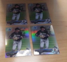 2017 Bowman Draft BDC-132 Riley Mahan 4 Count All Chrome Refractor Lot Miami