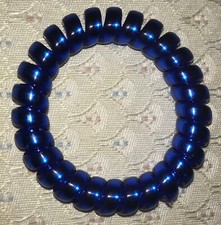 GR 29 A Beautiful Child's Metallic Blue Wound Cord Bracelet!