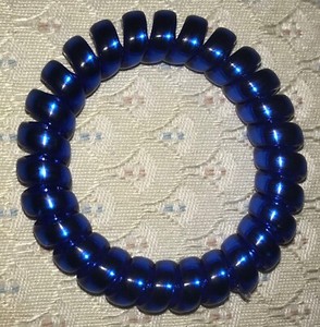 GR 29 A Beautiful Child's Metallic Blue Wound Cord Bracelet!