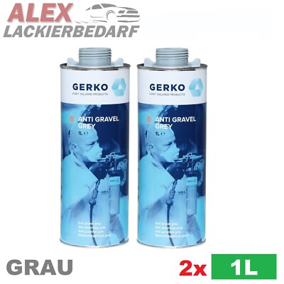 2x 1 Liter GERKO UBS Steinschlagschutz GRAU Konservierung Unterbodenschutz