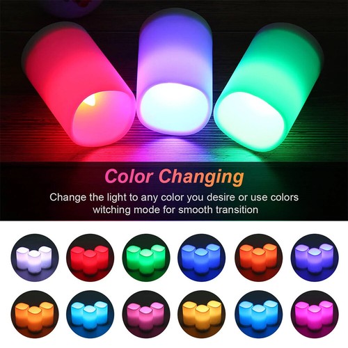 LED Flickering / Colour Changing Battery Operated Tea Light Candle Tea light UK - Picture 51 of 61
