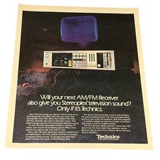 Vintage Ephemera Paper Advertising Consumer Electronics Technics AM/FM Receiver