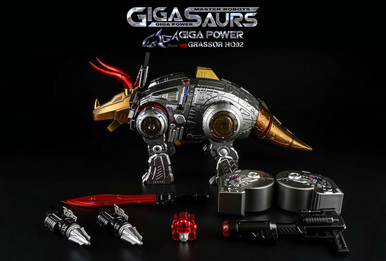 Gigapower GP Hq01r-Hq05r Dinobots 5 Pcs Grimlock Slag Snarl Sludge