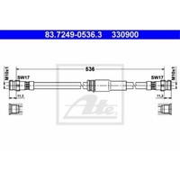 ATE Bremsschlauch Bremsleitung Vorne FüR VW Passat Variant CC 83.7249-0536.3