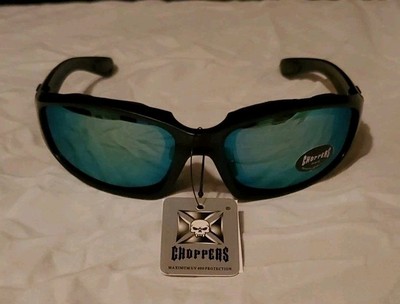 CHOPPERS Sunglasses Motorcycle Biker Glasses w/ Padded Eye Protection ~BRAND NEW
