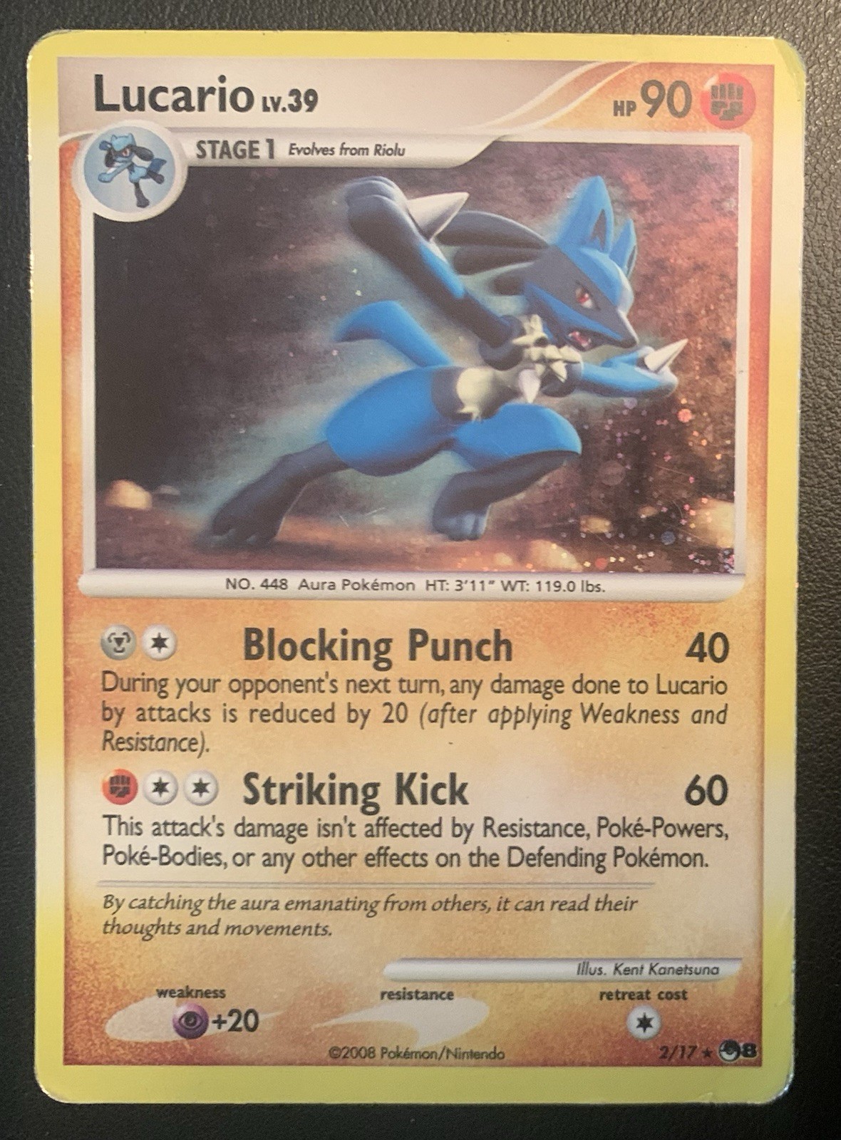 Lucario 2/17 POP Series 8 Cosmos Holo MP Pokemon TCG Vintage