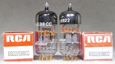 NOS/NIB Matched Pair Siemens (RCA Label) E88CC/6922 Disc Getter Gold Pin Germany