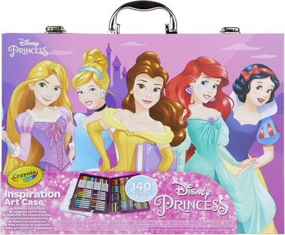 Crayola Disney Prinzessinnen Kinder Kunst Etui Buntstifte Filzstifte 115 NEU