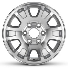 New Wheel For 2000-2015 Gmc Sierra 1500 17 Inch Machined Silver Alloy Rim