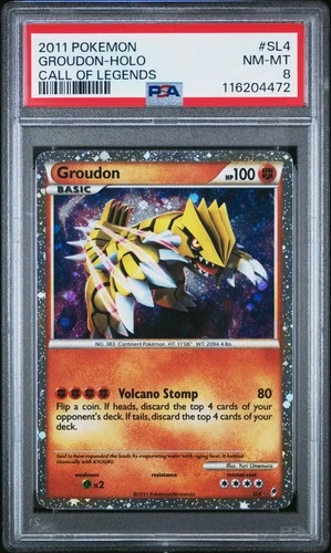 PSA 8 GROUDON HOLO SL4 | Call Of Legends Holo Pokemon Card
