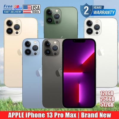 NEW SEALED APPLE IPHONE 13 PRO MAX A2484 512GB/256/128GB 6.7'' UNLOCKED FACTORY