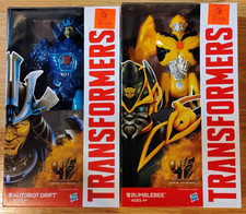 Transformers Age of Extinction Bumblebee/Autobot Drift Titan Heroes 12inch 2 Lot