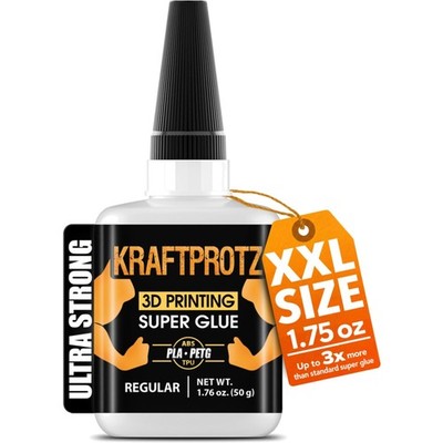 3D Printer Super Glue Thin for PLA, ABS, PETG, TPU & Nylon   1.76 oz XXL   Ca...