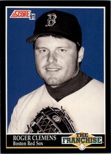Roger Clemens 1991 Score #850 The Franchise Boston Red Sox MLB Baseball Card