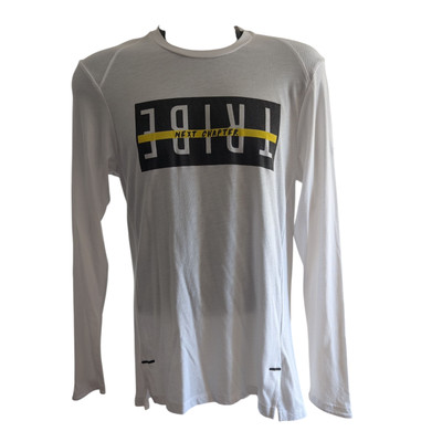 Nike Dri-FIT Tribe Next Chapter Long Sleeve Shirt White Black Yellow Men s Small