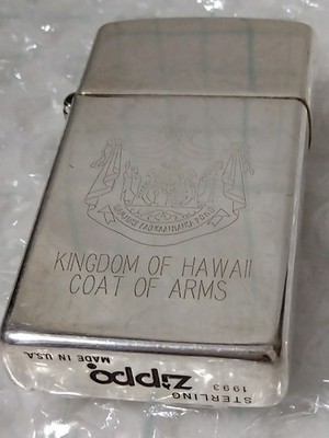 Zippo lighter items Sterling Silver 1993 Hawaii model Zippo lighter items Sterling Silver 1993 Hawaii model