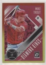 2018 Panini Donruss Optic Diamond Kings Red & Yellow Prizm Mike Trout #13 0x1