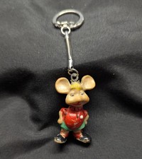 Topo Gigio Rubber Pendant with Keychain; Ed Sullivan Show Souvenir