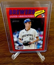 Topps Heritage 2026 Jacob Misiorowski Brewers Rookie Red Border MLB Card #144