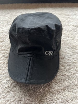 Outdoor Research OR Split Bill Pocket Cap Hat Black Small Foldable Zip Pocket